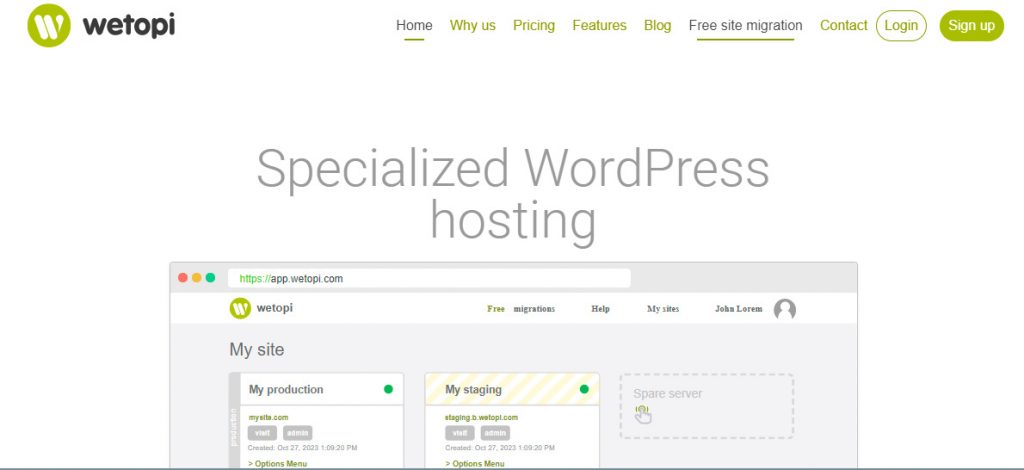 Wetopi - Hosting Optimizado para WordPres