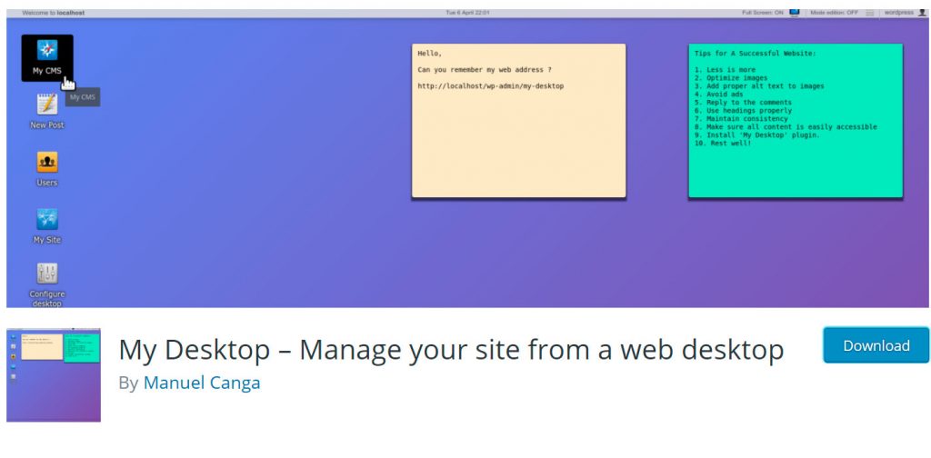 My Desktop - Plugin WordPress